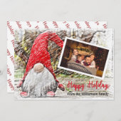 Ihr Foto mit Weihnachten Gnome Happy Holidays (Vorne/Hinten)