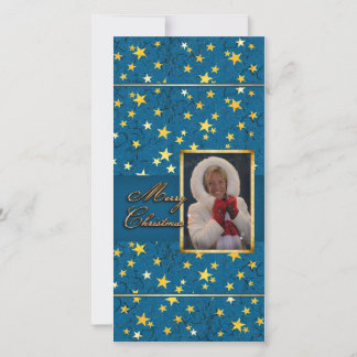 Ihr Foto mit Weihnachtsstern Feiertagskarte