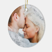 Ihr Foto mit weißem Marmor Keramik Ornament (Links)