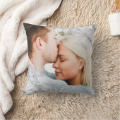 Ihr Foto mit weißem Marmor Kissen (Decke)