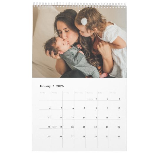 Ihr Foto Monat für Monat Personalisiert Kalender (Jan 2026)