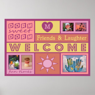 IHR FOTO & MONOGRAM individuelles Schlafzimmerplak Poster