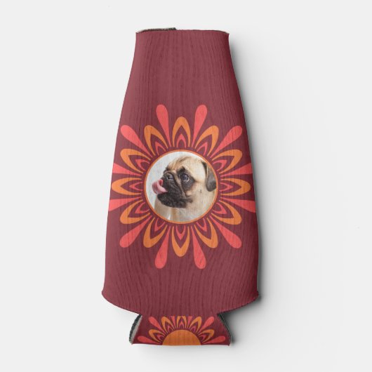 IHR FOTO & MONOGRAM Stylisierte Sonnenflasche cool Flaschenkühler (Vorderseite)