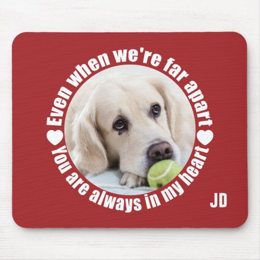 IHR FOTO & Monogramm weit weg von der Liebe Mousep Mousepad (Vorne)