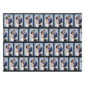 Ihr Foto-Muster auf schwarz Personalisiert Tischdecke (Vorderseite (Horizontal))
