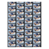 Ihr Foto-Muster auf schwarz Personalisiert Tischdecke (Vorderseite)