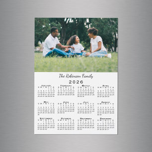 Ihr Foto Name Anpassbarer 2026 Kalender Magnet