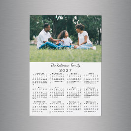 Ihr Foto Name Anpassbarer 2027 Kalender Magnet