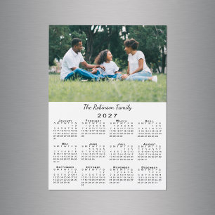 Ihr Foto Name Anpassbarer 2027 Kalender Magnet