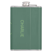 IHR FOTO & NAME in einem Fenster mit geometrischem Flachmann (Rückseite)