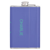 IHR FOTO & NAME in einem Fenster mit geometrischem Flachmann (Rückseite)