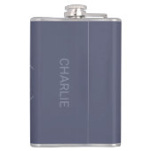 IHR FOTO & NAME in einem Fenster mit geometrischem Flachmann (Rückseite)