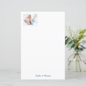 Ihr Foto & Name(n) in Blue Script (Stehend Vorderseite)