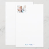 Ihr Foto & Name(n) in Blue Script (Vorne/Hinten)