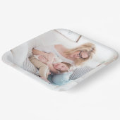 Ihr Foto & Name(n) in Blue Script Pappteller (Gewinkelt)