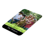 Ihr Foto & Name oder Ihre Meldung in weißem Skript Magnet (Linke Seite)