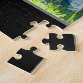 Ihr Foto & Name oder Ihre Meldung in weißem Skript Puzzle (Seite)