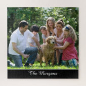 Ihr Foto & Name oder Ihre Meldung in weißem Skript Puzzle (Vertikal)