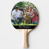 Ihr Foto & Name oder Ihre Meldung in weißem Skript Tischtennis Schläger (Vorderseite)