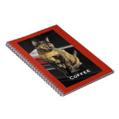 Ihr Foto, Name, roter Hintergrund, Spirale Notizblock (Rechte Seite)