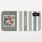 Ihr FOTO & NAME Stripes Muster Gehäuse Case-Mate iPhone Hülle (Rückseite (Horizontal))