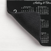 Ihr Foto Namen Personalisierter schwarzer Kalender Mousepad (Ecke)