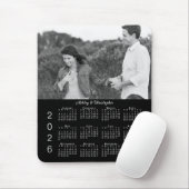 Ihr Foto Namen Personalisierter schwarzer Kalender Mousepad (Mit Mouse)
