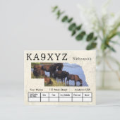 Ihr Foto Nebraska formt Cutout Custom QSL Postkarte (Stehend Vorderseite)