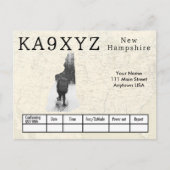 Ihr Foto New Hampshire Shaped Cutout Custom QSL Postkarte (Vorderseite)