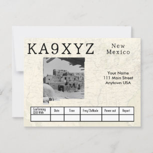Ihr Foto New Mexico Cutout Custom QSL geformt Postkarte