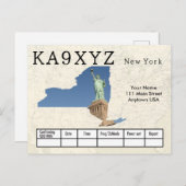 Ihr Foto New York Shaped Cutout Custom QSL Postkarte (Vorne/Hinten)