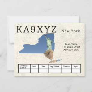 Ihr Foto New York Shaped Cutout Custom QSL Postkarte