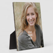 Ihr Foto oder Kunst hier, DIY Name Weiße Rand Text Fotoplatte (Seite)