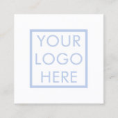 Ihr Foto oder Logo Clean White Einfache Foto Quadratische Visitenkarte (Vorderseite)