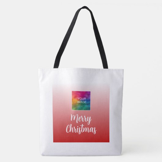 Ihr Foto oder Logo Frohe Weihnachten Große Schulte Tasche (Vorderseite)