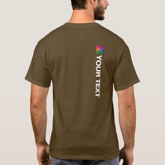 Ihr Foto oder Logo Mens Moderne doppelseitige Prin T-Shirt (Rückseite)