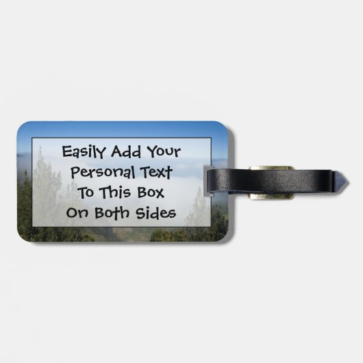 Ihr Foto oder Waimea Canyon Über den Wolken Gepäckanhänger (Rückseite horizontal)