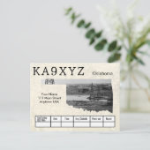 Ihr Foto Oklahoma Shaped Cutout Custom QSL Postkarte (Stehend Vorderseite)