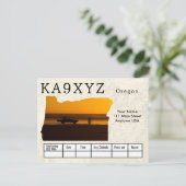 Ihr Foto Oregon Shaped Cutout Custom QSL Postkarte (Stehend Vorderseite)