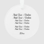 Ihr Foto Ornament (Rückseite)