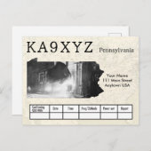 Ihr Foto Pennsylvania Cutout Custom QSL Postkarte (Vorne/Hinten)