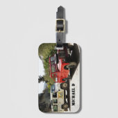 Ihr Foto, personalisieren, Initialen, einfach Gepäckanhänger (Vorderseite Vertikal)