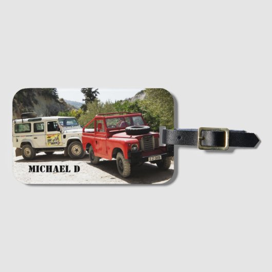 Ihr Foto, personalisieren, Initialen, einfach Gepäckanhänger (Vorderseite (Horizontal))