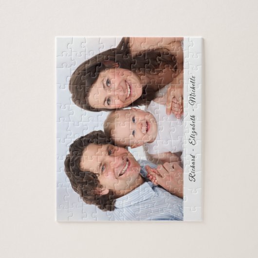 Ihr Foto Personalisiert Name Jigsaw Puzzle (Vertikal)