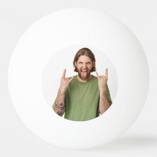 Ihr Foto Personalisierte Funny Custom Gastgeschenk Tischtennisball (Rückseite)