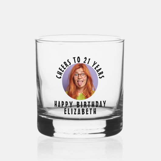 Ihr Foto Personalisierte Funny Custom Gastgeschenk Whiskyglas (Vorderseite)