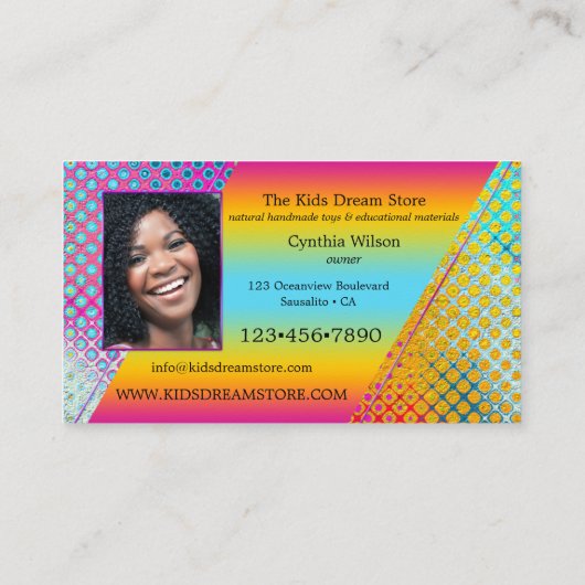 Ihr Foto Portfolio Toys Store Visitenkarte (Rückseite)