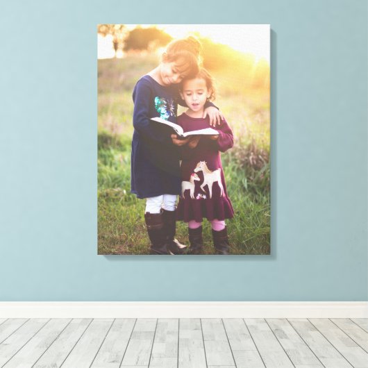 Ihr Foto-Portrait in Leinwand verpackt. (Insitu (Holzboden))