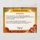 Ihr Foto Pumpkin Fall Rezept Postkarte (Rückseite)