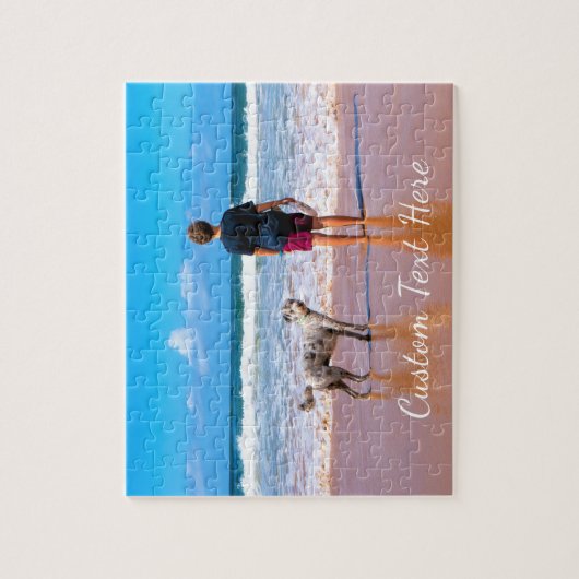 Ihr Foto-Puzzleteil mit benutzerdefiniertem Text Puzzle (Vertikal)